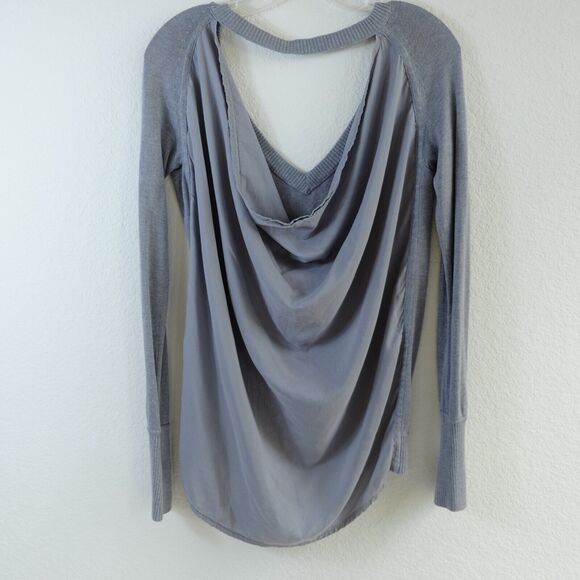 Lululemon Unity Sweater Sz S/M‎ Cashmere Lyocell Gray Drape CHECK MEASUREMENTS - Picture 6 of 12